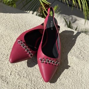 Coach leather flats